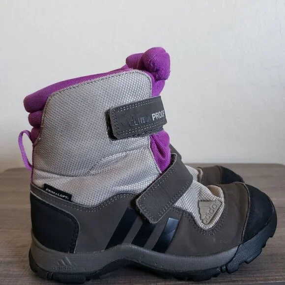 adidas | Shoes | Adidas Adisnow Ii Primaloft Winter Snow Boots Waterproof  Greypurple Sz Girls 2 | Poshmark
